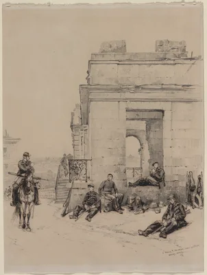 Soldiers Resting (recto) — Édouard Detaille