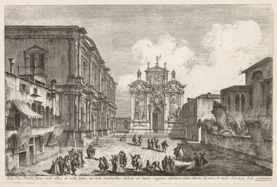 Views of Venice:  Campo S. Rocco — Michele Marieschi