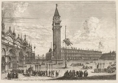 Views of Venice:  Piazza and Piazzetta — Michele Marieschi
