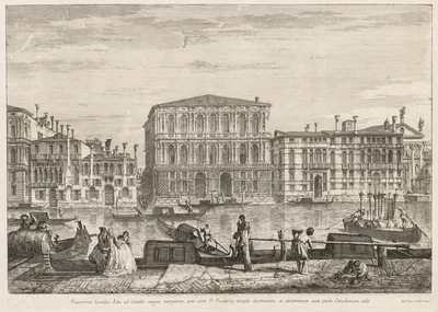 Views of Venice:  Palazzo Pesaro — Michele Marieschi