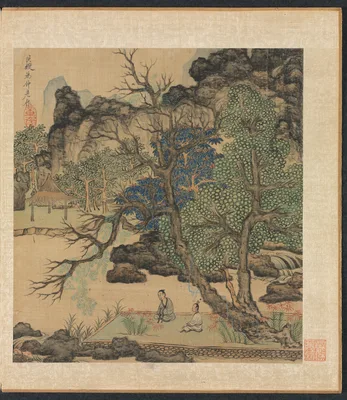 Paintings after Ancient Masters: Scholars in a Garden — Chen Hongshou