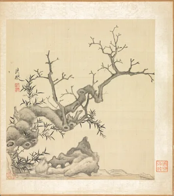 Paintings after Ancient Masters: Rock, Old Tree, and Bamboo — Chen Hongshou