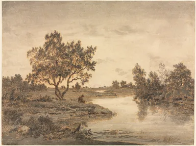The Fisherman (Le Pêcheur) — Théodore Rousseau
