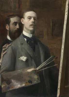 Self-Portrait with Raphael de Ochoa — Jacques-Émile Blanche
