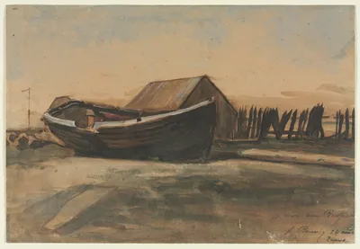 Boat on a Beach, Le Tréport — François Bonvin