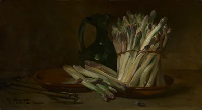 Still Life with Asparagus — Philippe Rousseau
