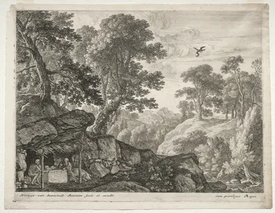 The Penitents: Landscape with Sts. Paul and Anthony — Herman van Swanevelt