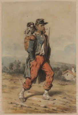 Soldier with Dog — Hippolyte Bellangé