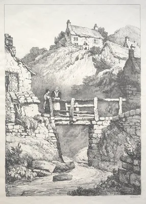 A Series of Ancient Buildings and Rural Cottages in the North of England:  Runswick — Samuel Prout