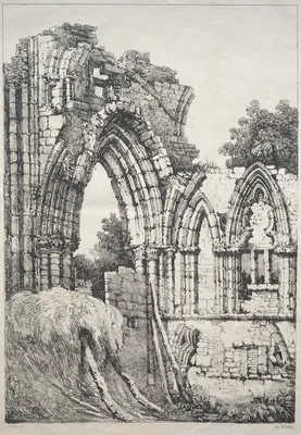 A Series of Ancient Buildings and Rural Cottages in the North of England:  At York, Ruins — Samuel Prout
