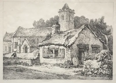 A Series of Ancient Buildings and Rural Cottages in the North of England:  Ayton — Samuel Prout