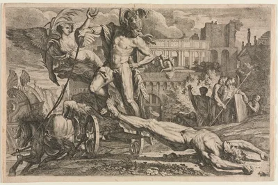 Achilles Dragging the Body of Hector — Pietro Testa