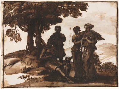 Pastoral Scene with Classical Figures — Claude Lorrain