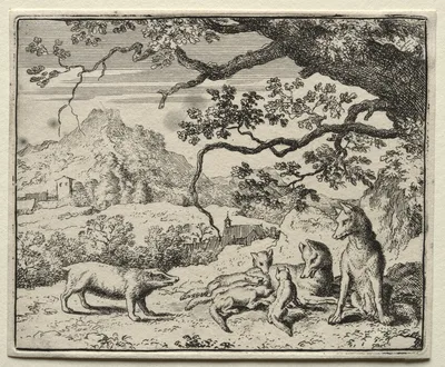 Reynard the Fox:  The Badger Calls Reynard to Court — Allaert van Everdingen