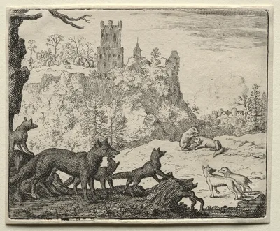 Reynard the Fox:  Reynard and the Badger Depart for Court — Allaert van Everdingen