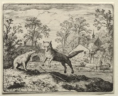 Reynard the Fox:  Reynard Doing Penance — Allaert van Everdingen