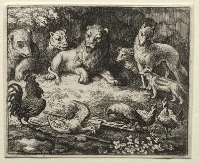 Reynard the Fox:  The Complaint of the Cock — Allaert van Everdingen
