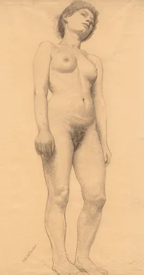 Standing Female Nude — Otto Henry Bacher