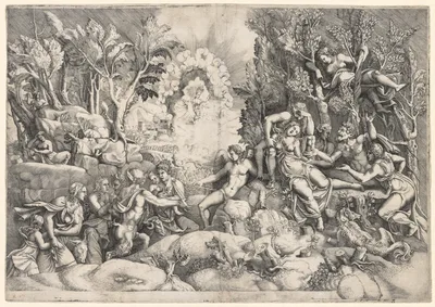 The Death of Procris — Giorgio Ghisi
