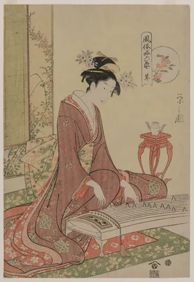 Koto from the series The Six Arts in Fashionable Guise — Hosoda Eishi