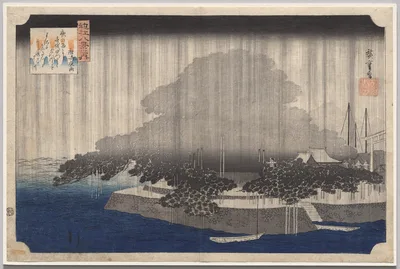 Night Rain at Karasaki, from Eight Views of Ōmi — Utagawa Hiroshige