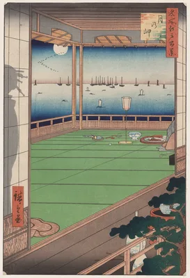 The Moon-Viewing Promontory, from One Hundred Views of Famous Places in Edo — Utagawa Hiroshige