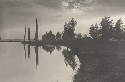 Cantley: Wherries Waiting for the Turn of the Tide — Peter Henry Emerson