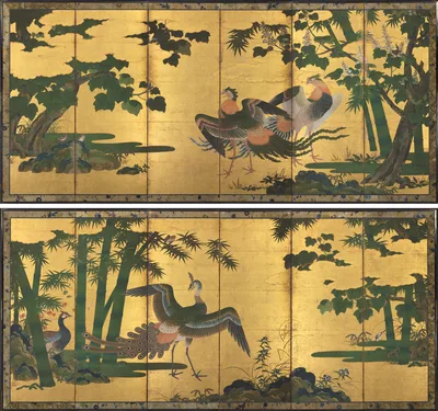 Peafowl and Phoenixes — Tosa Mitsuyoshi