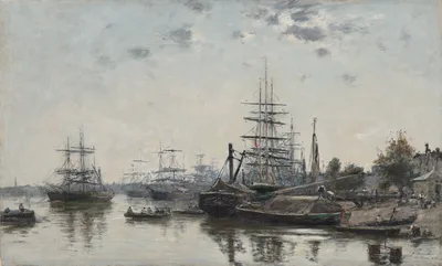 View of Bordeaux, from the Quai des Chartrons — Eugène Louis Boudin