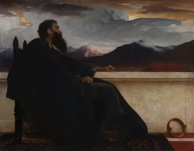 David:  "Oh, that I had wings like a Dove!  For then would I fly away, and be at rest." Psalm 55:6 — Frederic Leighton