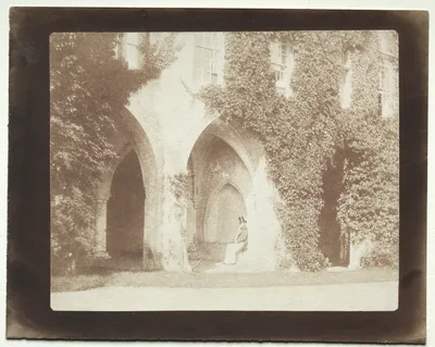 Calvert Jones Seated in the Sacristy of Lacock Abbey — William Henry Fox Talbot