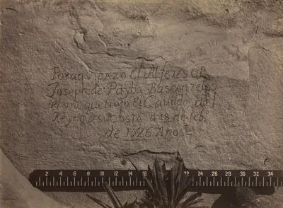 Historic Spanish Record of the Conquest, South Side of Inscription Rock, N.M., No. 3 — Timothy H. O'Sullivan