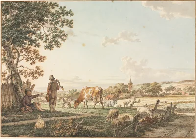 Pastoral Landscape with Village — Jacob Cats