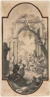 Triumphal Arch and Figures — Andrea Locatelli