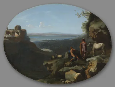 Mercury and Argus in a Landscape — Dirck van der Lisse