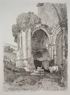 Rievaulx Abbey, Yorkshire — John Sell Cotman