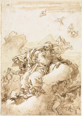 God the Father with Symbol of the Trinity — Giovanni Domenico Tiepolo