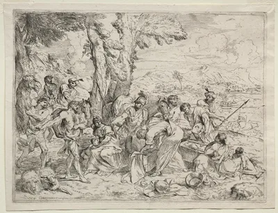 Laban Searching for Idols in Rachel's Baggage — Giovanni Benedetto Castiglione