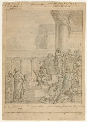 Study for King Josiah Rending his Garments — James Thornhill