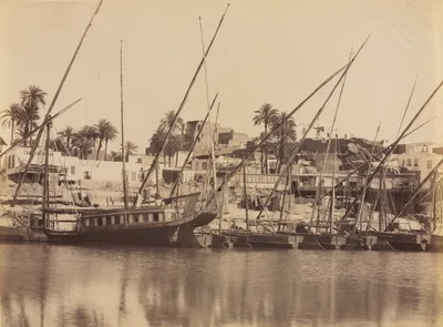 View of Aswan - Along the Nile — Antonio Beato
