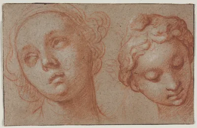 Two Female Heads — Abraham Bloemaert
