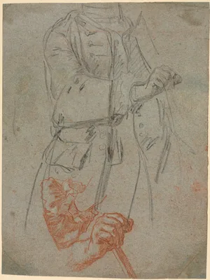 Studies of a Costume, Sleeve, and Hand — Pietro Longhi