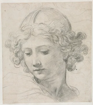 Study for the Head of St. Michael — Pietro da Cortona