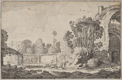 Landscapes, part III: Roman Ruins in Wooded Surroundings — Jan van de Velde (Q473684)