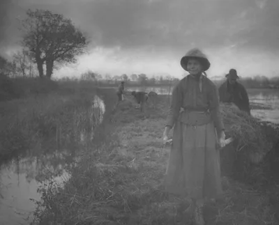 Poling the Marsh Hay — Peter Henry Emerson