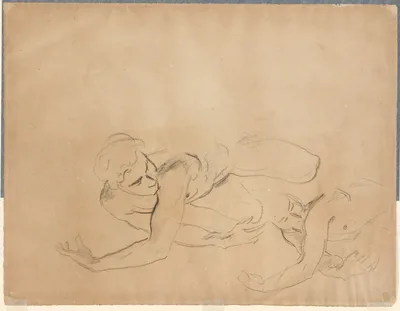Studies of a Male Nude (verso) — John Singer Sargent