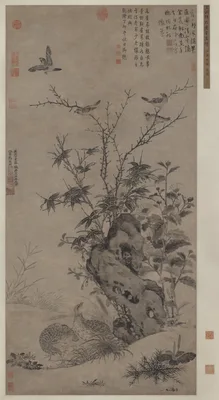 Quails and Sparrows in an Autumn Scene — Wang Yuan