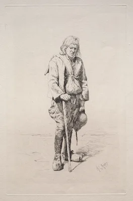 Man with Walking Stick — Mortimer Menpes
