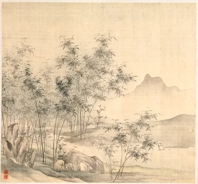 A Solitary Crane in the Bamboo Grove — Tao Hong