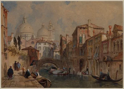 View of Venice: The Dome of Santa Maria della Salute Seen from the Rear of the Da Mula Palace, looking Eastward — Frank Dillon